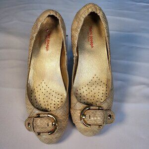 Marc Joseph NY Rockaway 'Porcelain Snake' Leather Ballet Flats - EU 39